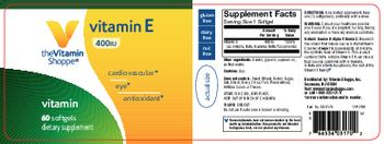 The Vitamin Shoppe Vitamin E 400 IU - supplement