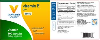 The Vitamin Shoppe Vitamin E Dry 268 mg - supplement