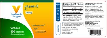 The Vitamin Shoppe Vitamin E Dry 268 mg - supplement