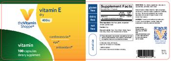 The Vitamin Shoppe Vitamin E Dry 400 IU - supplement