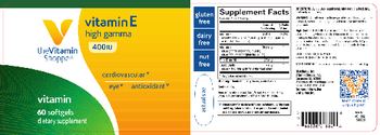 The Vitamin Shoppe Vitamin E High Gamma 400 IU - supplement