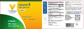 The Vitamin Shoppe Vitamin E High Gamma 400 IU - supplement