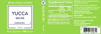 The Vitamin Shoppe Yucca 450 mg - supplement