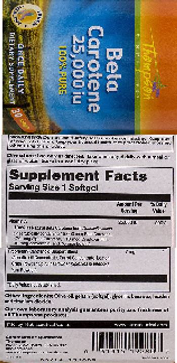 Thompson Beta Carotene 25,000 IU - supplement