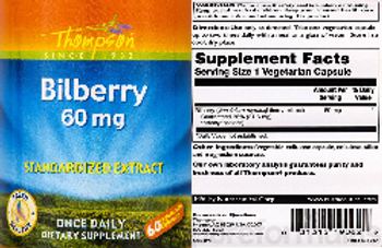 Thompson Bilberry 60 mg - supplement