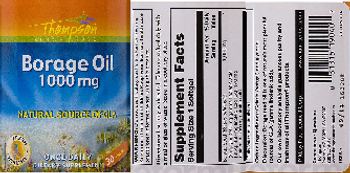 Thompson Borage Oil 1000 mg - supplement