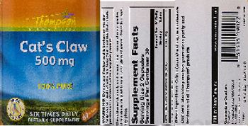 Thompson Cat's Claw 500 mg - supplement