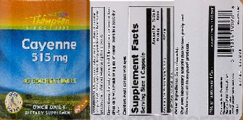 Thompson Cayenne 515 mg - supplement