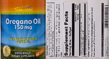 Thompson Oregano Oil 150 mg - supplement
