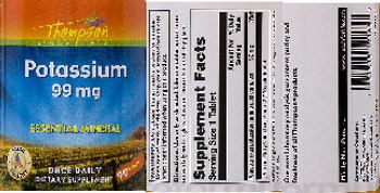 Thompson Potassium 99 mg - supplement