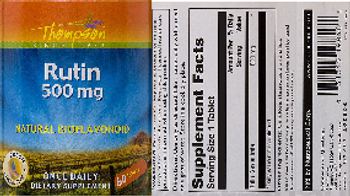 Thompson Rutin 500 mg - once daily supplement