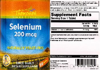 Thompson Selenium 200 mcg - supplement