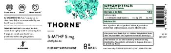 Thorne 5-MTHF 5 mg - supplement
