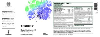 Thorne Basic Nutrients III - supplement