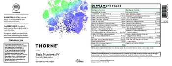 Thorne Basic Nutrients IV Multi With Copper And Iron - supplement