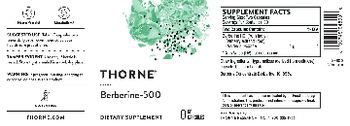 Thorne Berberine-500 - supplement