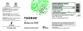 Thorne Berberine-500 - supplement