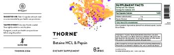 Thorne Betaine HCL & Pepsin - supplement