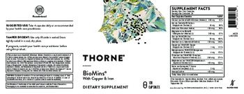 Thorne BioMins with Copper & Iron - supplement