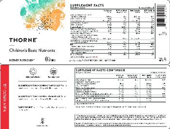 Thorne Children's Basic Nutrients - supplement