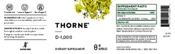 Thorne D-1,000 - supplement