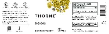 Thorne D-5,000 - supplement