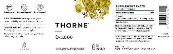 Thorne D-5,000 - supplement
