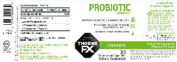 Thorne FX Probiotic Complex Recovery - supplement