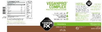 Thorne FX VeganPro Complex Recovery Chocolate - supplement