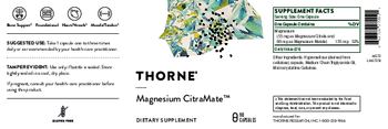 Thorne Magnesium CitraMate - supplement