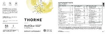 Thorne MediClear-SGS Vanilla Flavored - supplement