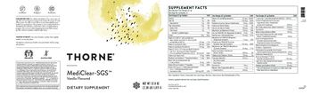 Thorne MediClear-SGS Vanilla Flavored - supplement