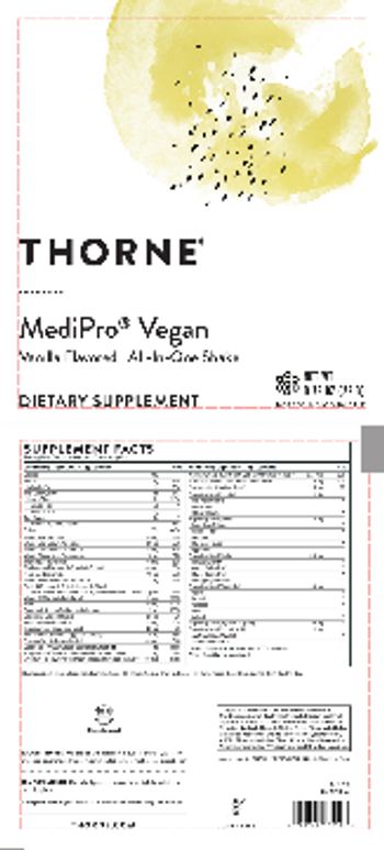 Thorne MediPro Vegan Vanilla Flavored - supplement