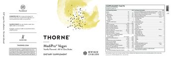 Thorne MediPro Vegan Vanilla Flavored - supplement