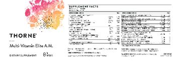 Thorne Multi-Vitamin Elite A.M. - supplement