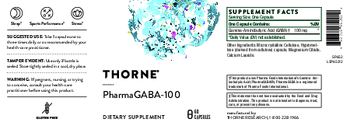 Thorne PharmaGABA-100 - supplement
