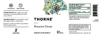 Thorne Potassium Citrate - supplement