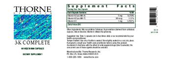 Thorne Research 3-K Complete - supplement