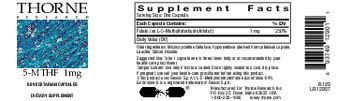 Thorne Research 5-MTHF 1 mg - supplement