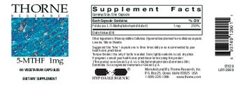 Thorne Research 5-MTHF 1 mg - supplement