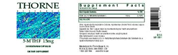 Thorne Research 5-MTHF 15 mg - supplement