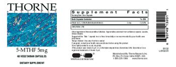 Thorne Research 5-MTHF 5 mg - supplement