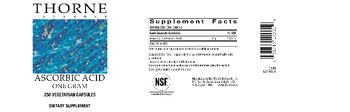 Thorne Research Ascorbic Acid One Gram - supplement