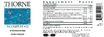 Thorne Research B-Complex #12 - supplement