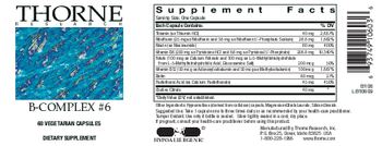 Thorne Research B-Complex #6 - supplement