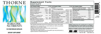 Thorne Research Bariatric Nutrients - supplement