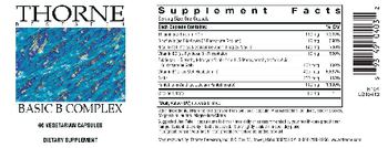 Thorne Research Basic B Complex - supplement