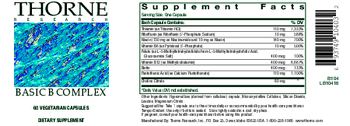 Thorne Research Basic B Complex - supplement