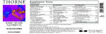 Thorne Research Basic Detox Nutrients - supplement