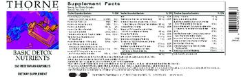 Thorne Research Basic Detox Nutrients - supplement